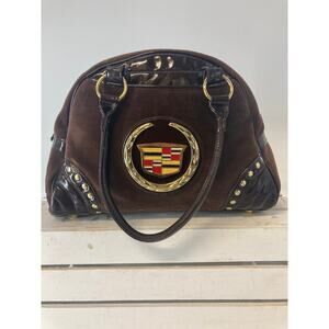 CADILLAC VINTAGE LARGE BROWN SUEDE DOME SHOULDER BAG